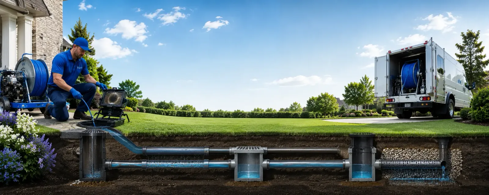 Outdoor drain cleaning information for Westhampton, NY
